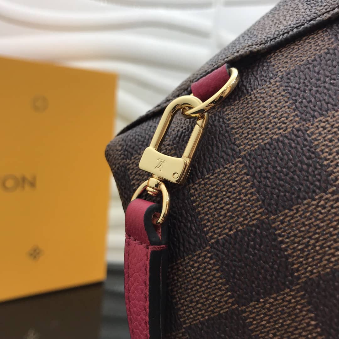 Louis Vuitton Damier Ebene Clapton Replica Backpack Pink N42262