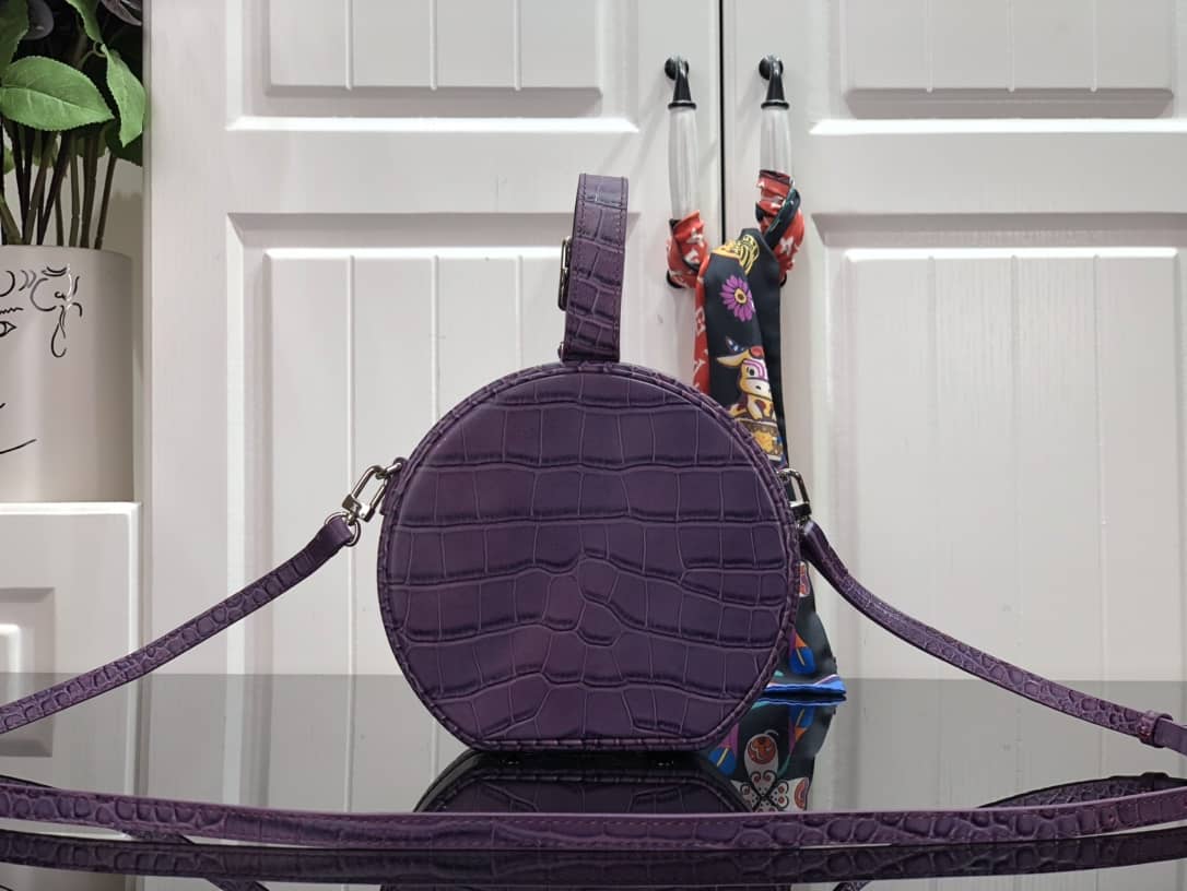 Louis Vuitton Petite Boite Chapeau Crocodilien Brillant Replica Bag Purple N93597
