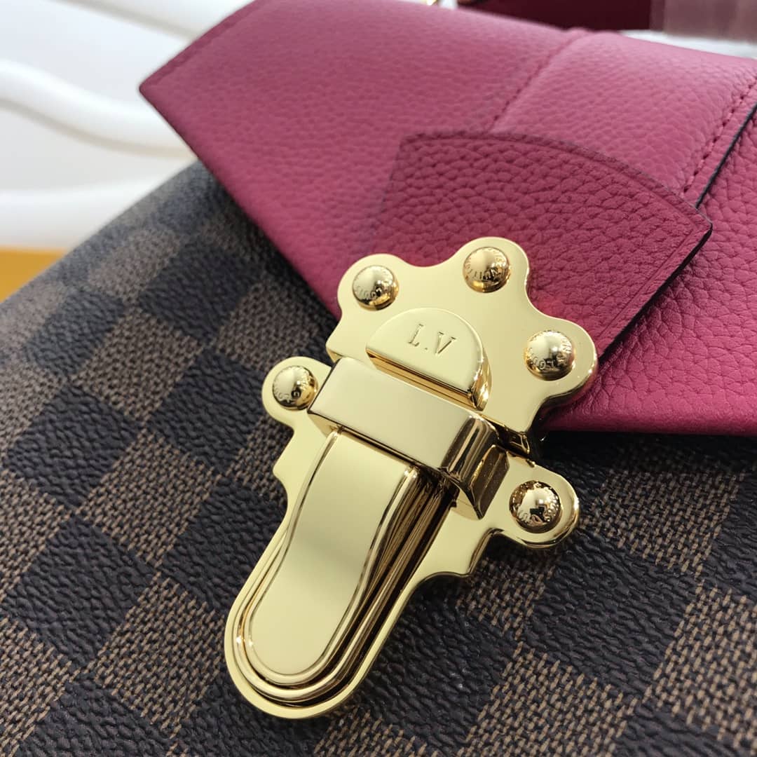 Louis Vuitton Damier Ebene Clapton Replica Backpack Pink N42262