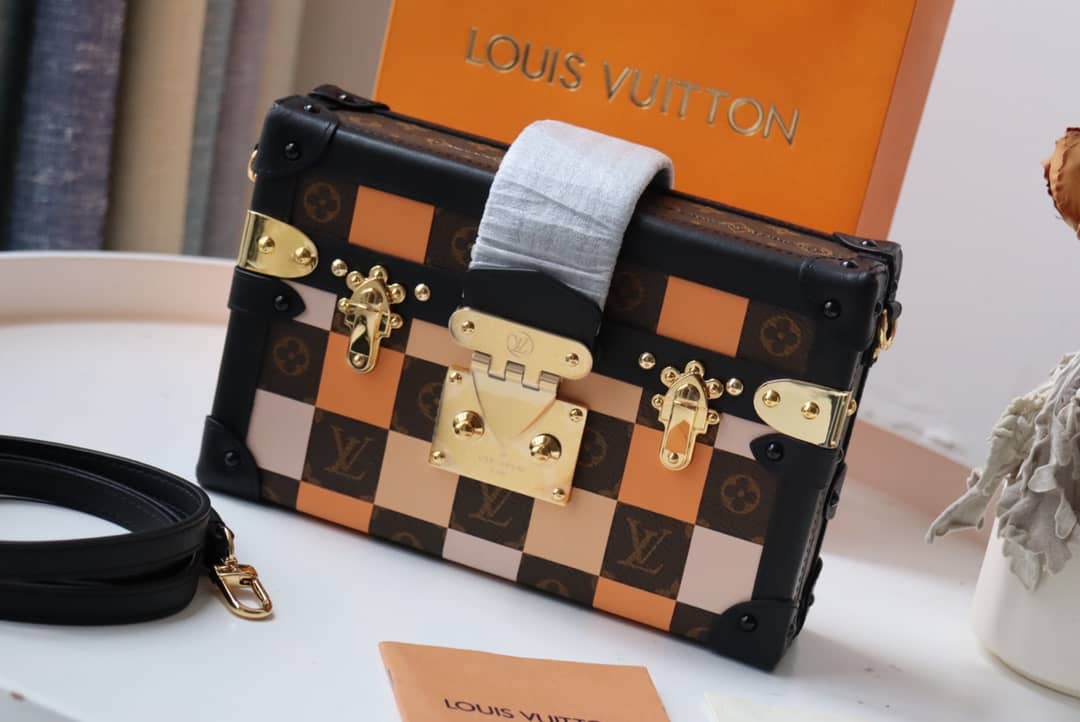 Louis Vuitton Petite Malle Monogram Canvas Replica Bag Orange M40273