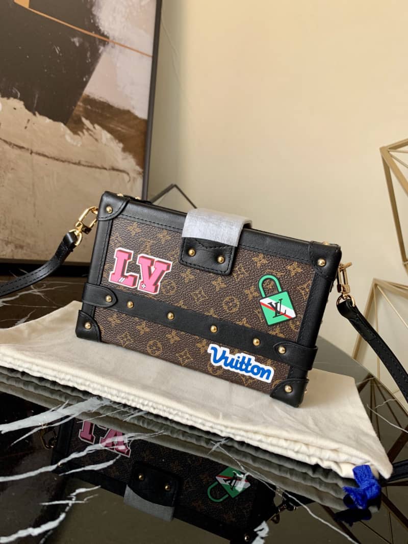 Louis Vuitton Petite Malle Monogram Canvas Replica Bag Brown M40273