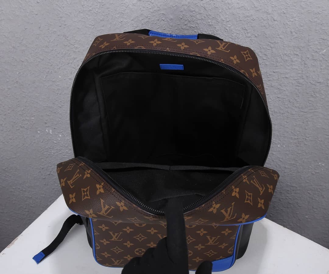 Louis Vuitton Dean Canvas Monogram Macassar Blue Brown M45867 Replica Backpack