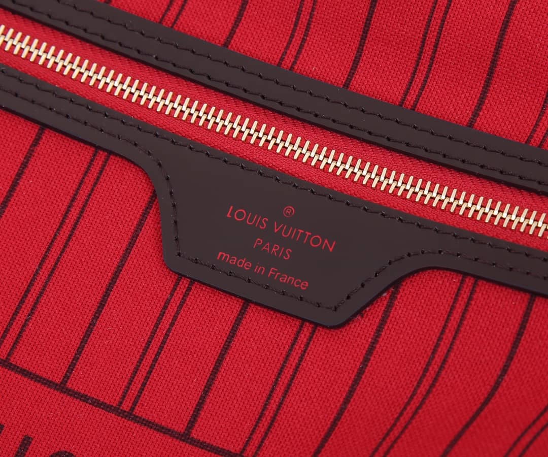 Louis Vuitton Neverfull MM Damier Ebene Tote Replica Red N41358
