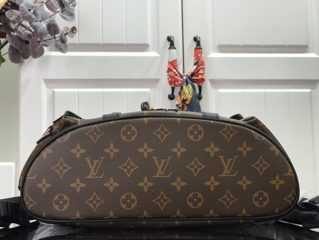 Louis Vuitton Christopher PM Monogram Macassar Canvas Leather Replica Backpack M43735