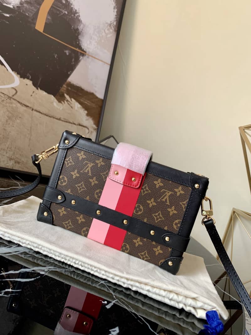 Louis Vuitton Petite Malle Monogram Canvas Replica Bag Brown M40273