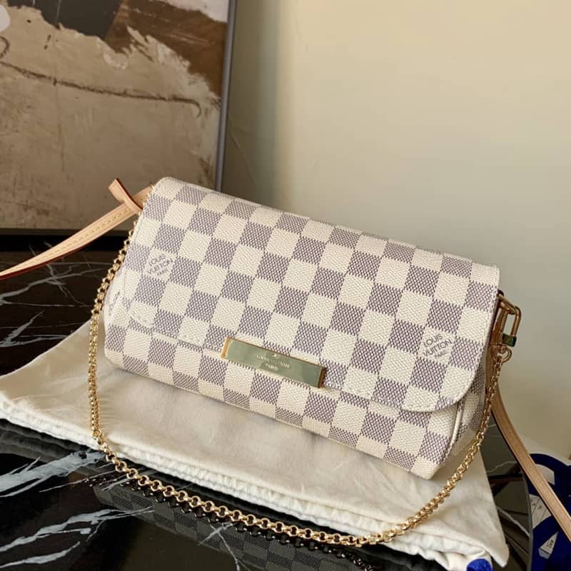 Louis Vuitton Favorite MM Demier Azur Chain Replica Handbag N41275