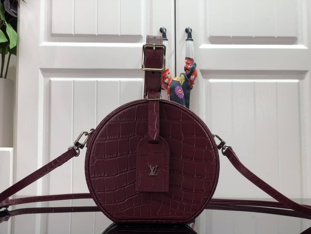 Louis Vuitton Petite Boite Chapeau Crocodilien Brillant Replica Bag Red N93597