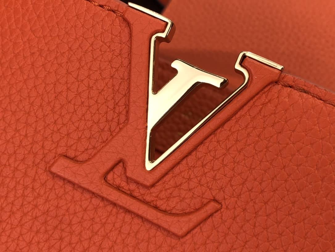 Louis Vuitton Capucines Embroidery Replica Bag Orange M48865