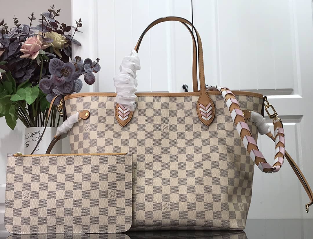 Louis Vuitton Neverfull MM Damier Azur Bag Replica N50047