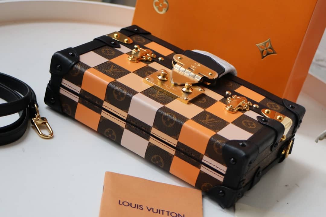 Louis Vuitton Petite Malle Monogram Canvas Replica Bag Orange M40273