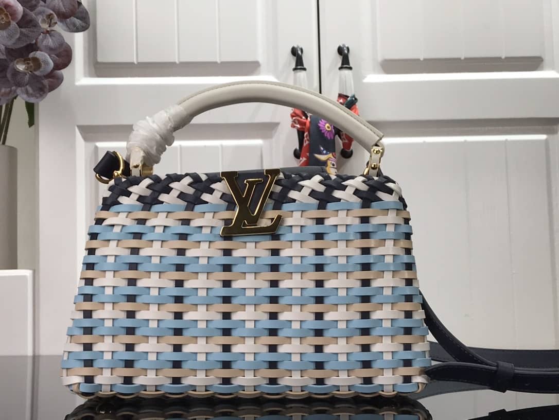 Louis Vuitton Capucines Taurillon Hand Shoulder Bag Replica Blue M94519