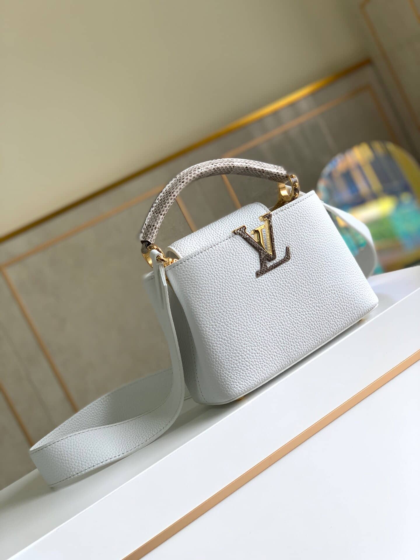 Louis Vuitton Capucines Mini Bag Replica White M55921