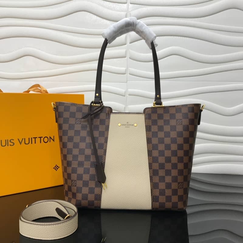 Louis Vuitton Jersey Damier Ebene Canvas Magnolia Beige Bag Replica N44041