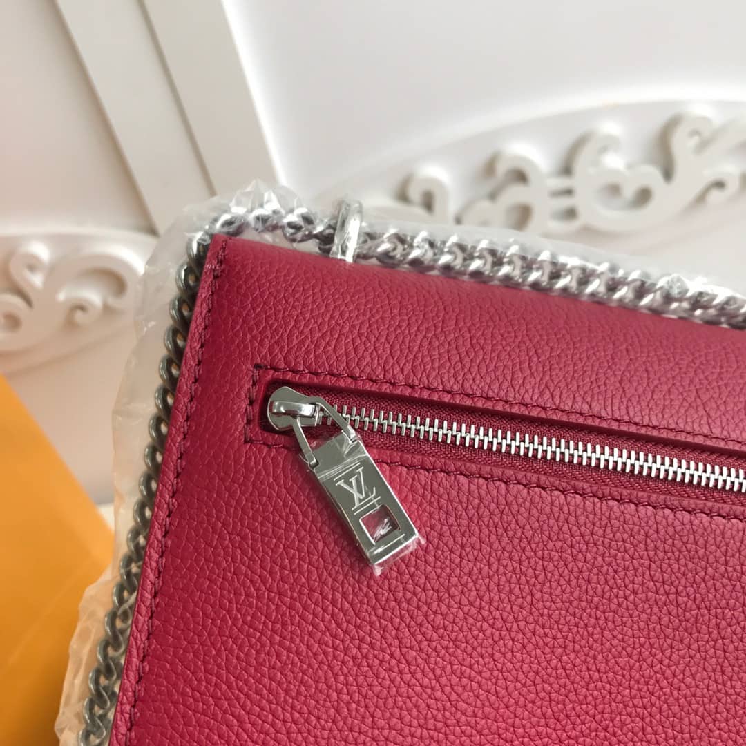 Louis Vuitton MyLockMe BB Calf Chain Replica Shoulder Bag Red White M51418