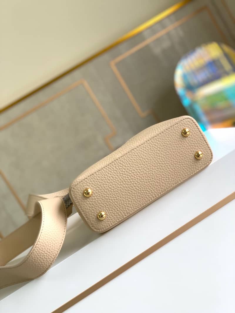 Louis Vuitton Capucines Mini Replica Bag Apricot M55921