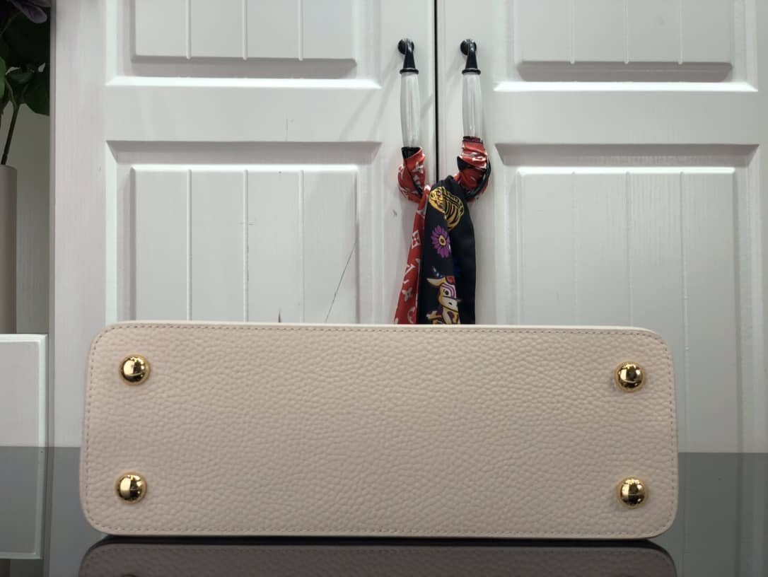 Louis Vuitton Capucines Embroidery Replica Bag Beige M48865