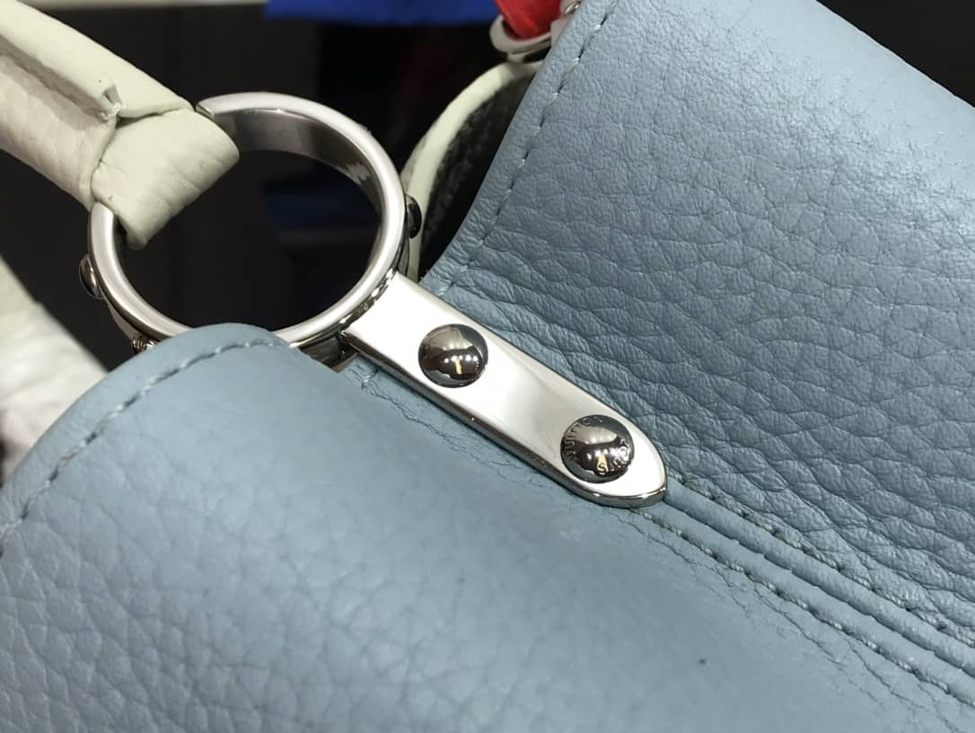 Louis Vuitton Capucines Mini Taurillon Leather Replica Bag Blue M57520