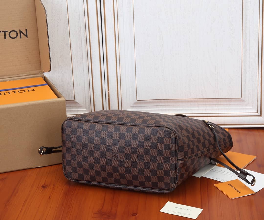 Louis Vuitton Neverfull MM Damier Ebene Tote Replica Pink N41358