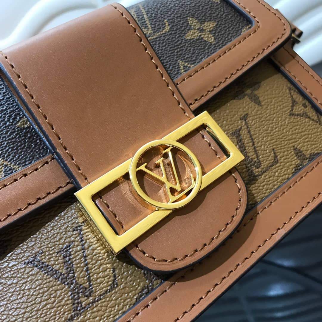 LV Bum Bag Dupe Monogram Reverse Dauphine Brown M44586
