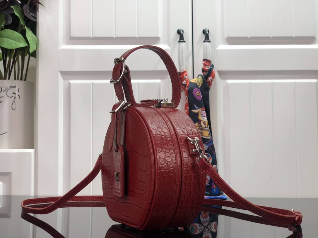 Louis Vuitton Petite Boite Chapeau Crocodilien Brillant Replica Bag Red N93597