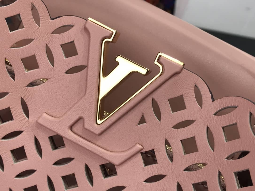 Louis Vuitton Capucines BB Cutout Leather Bag Replica Pink M57228