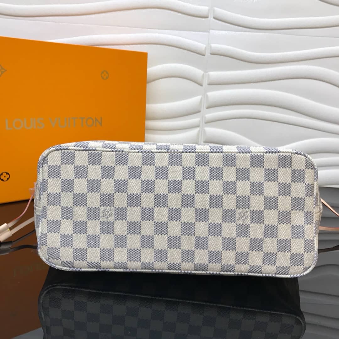 Louis Vuitton Neverfull MM Damier Azur Bag Replica Pink N40995