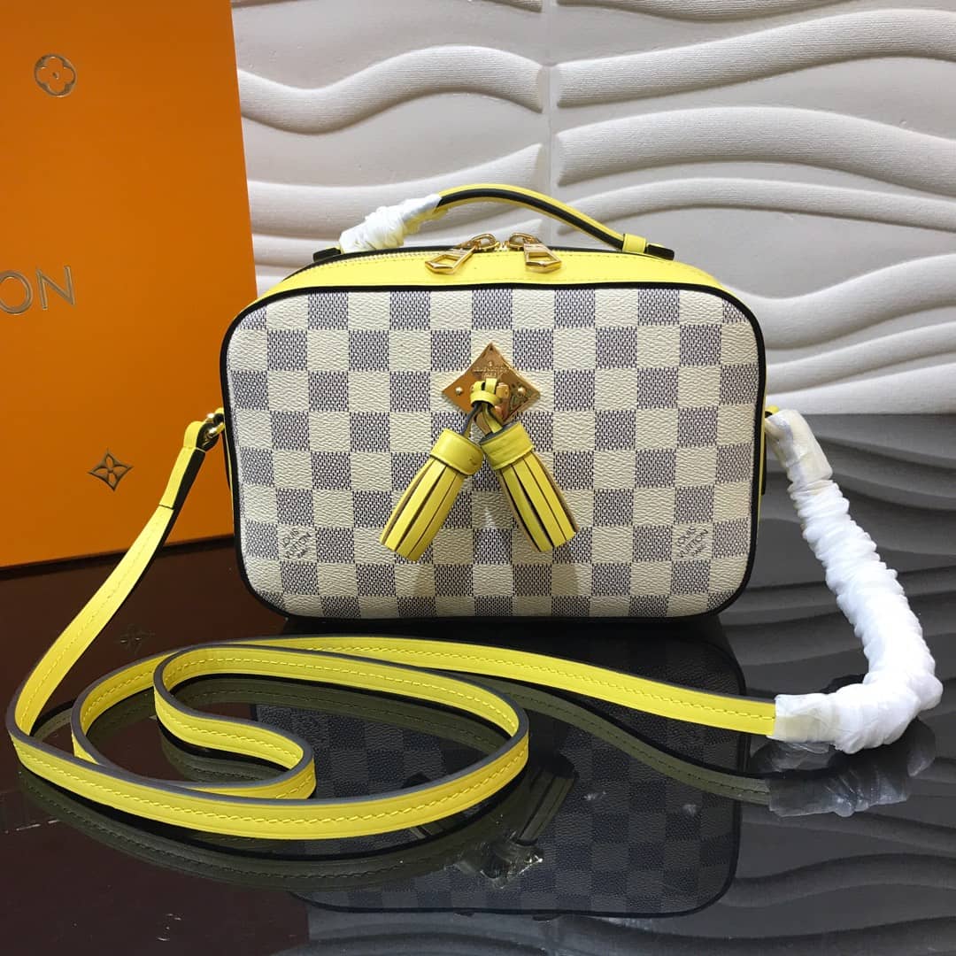 Louis Vuitton Damier Saintonge Replica Camera Bag Yellow N40154