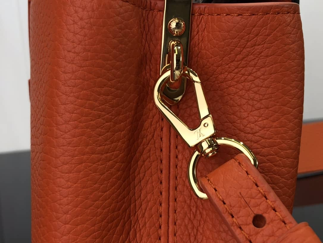 Louis Vuitton Capucines Embroidery Replica Bag Orange M48865