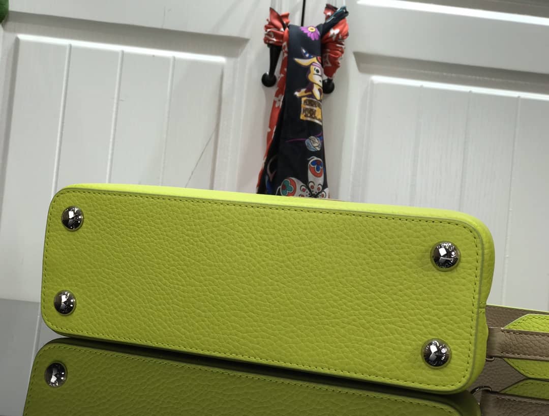 Louis Vuitton Capucines Mini Taurillon Leather Replica Bag Green M57520