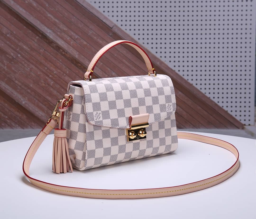 Louis Vuitton Damier Croisette Replica Shoulder Handbag White N41581