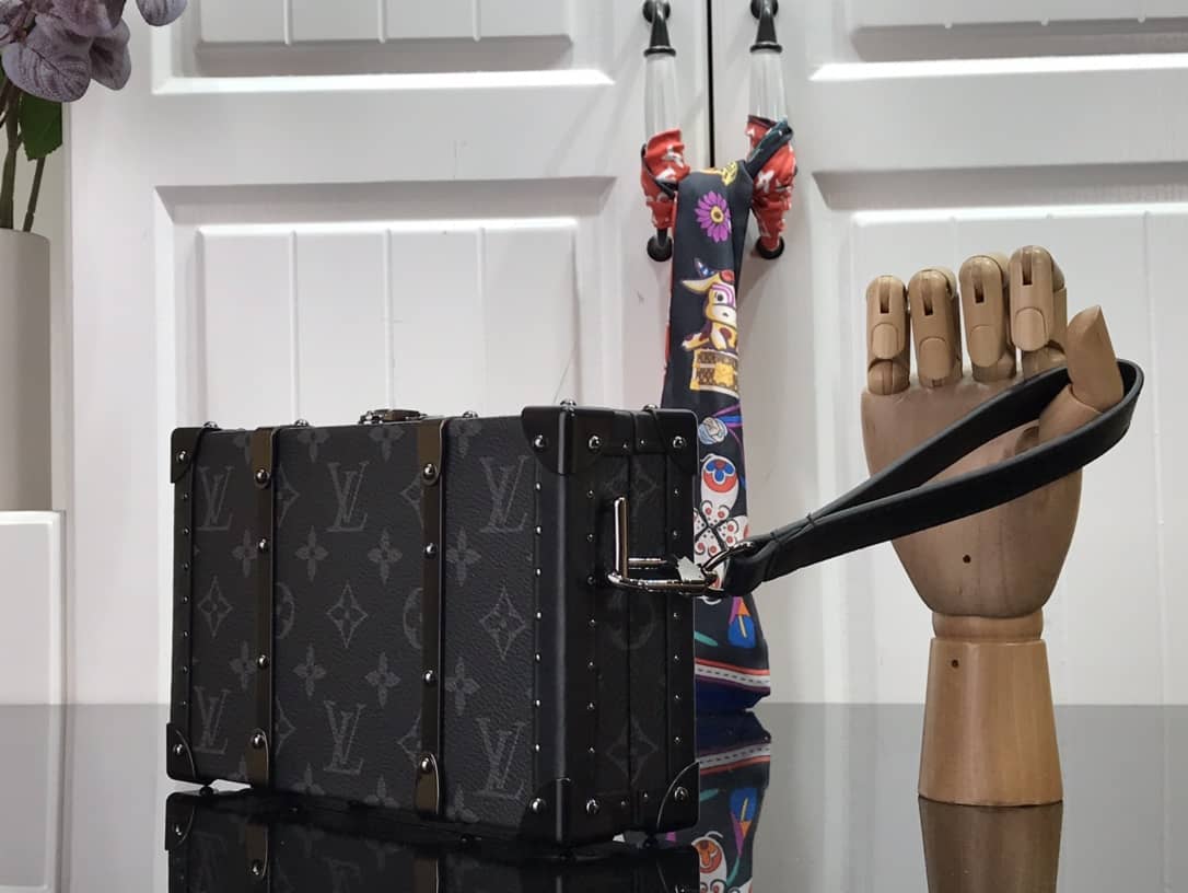 Louis Vuitton Trunk Monogram Eclipse Replica Bag Black M20249