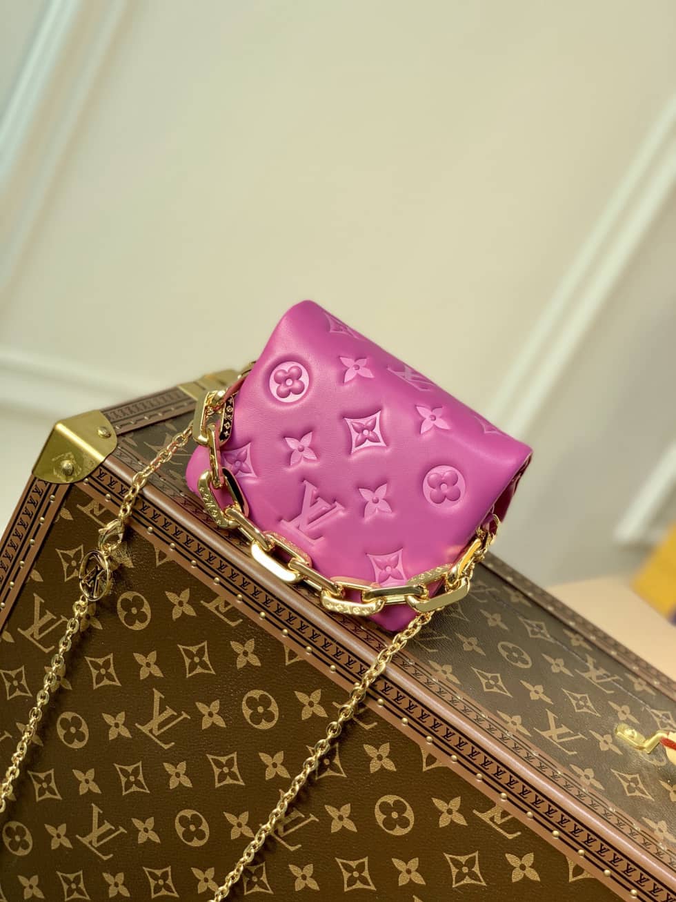 Best Replica Louis Vuitton Beltbag Coussin Cruise 22 Monogram Embossed Orchid M81127 Replica Crossbody Bag(ColaReps)