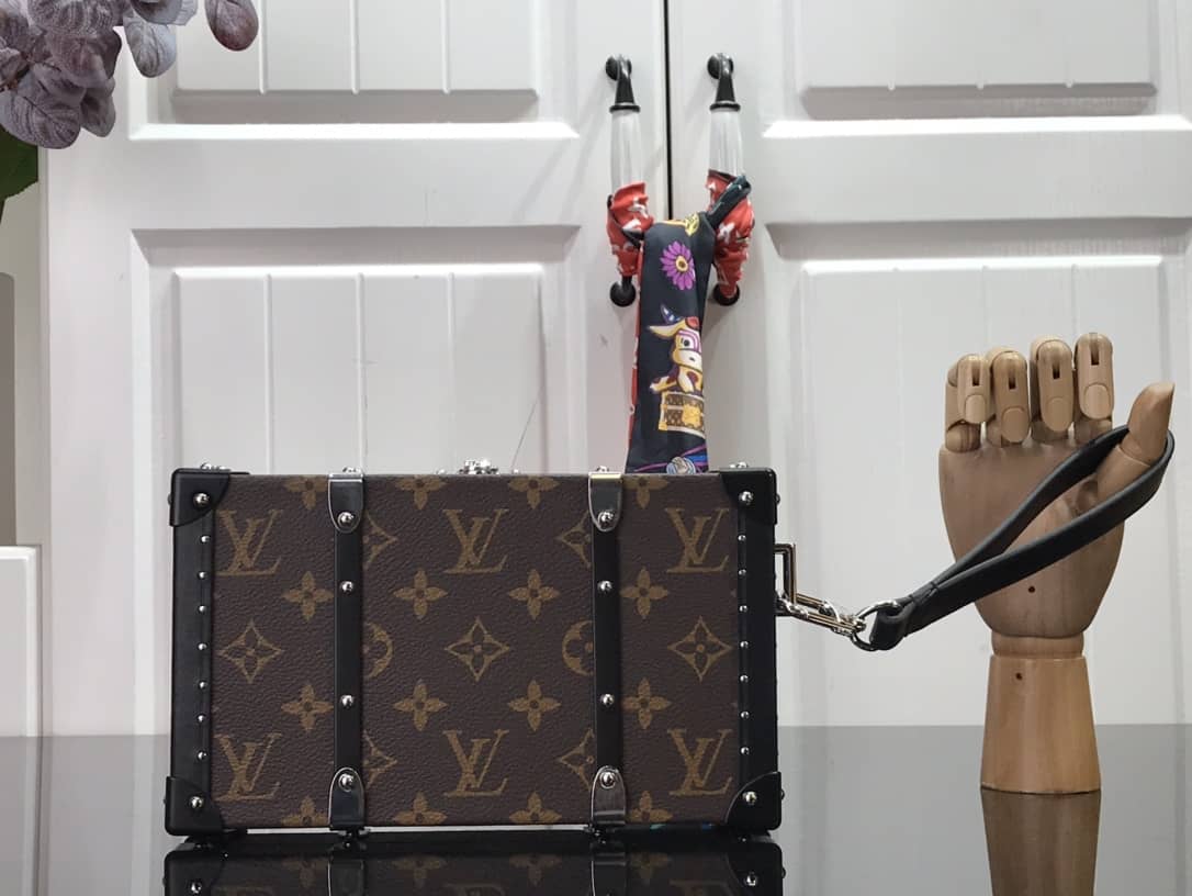 Louis Vuitton Trunk Monogram Eclipse Replica Bag Brown M20249