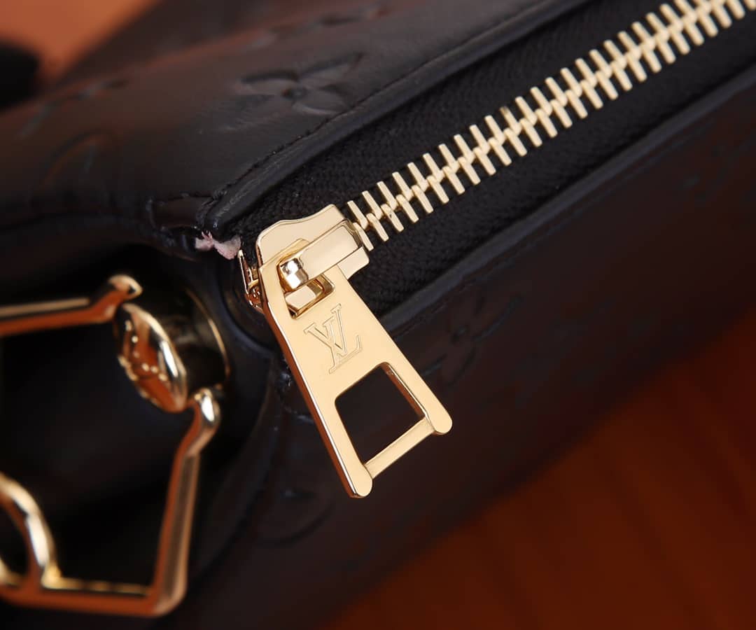 Best Replica Louis Vuitton Coussin PM Monogram Embossed Replica Crossbody Bag Black M57790(ColaReps)
