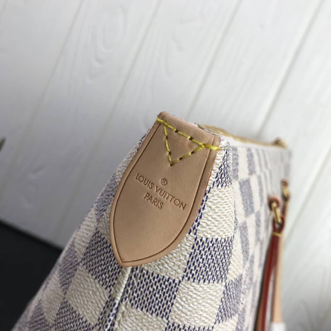 Louis Vuitton Damier Azur Jena MM Semi Tote Replica White M42267