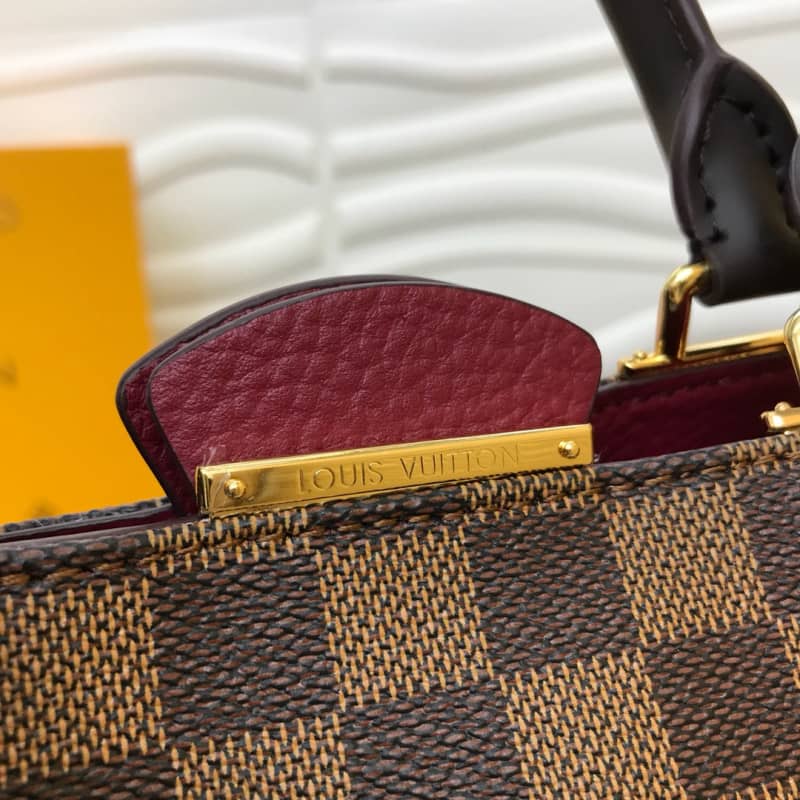 Louis Vuitton Damier Ebene Canvas Brittany Bag Replica Red M41674