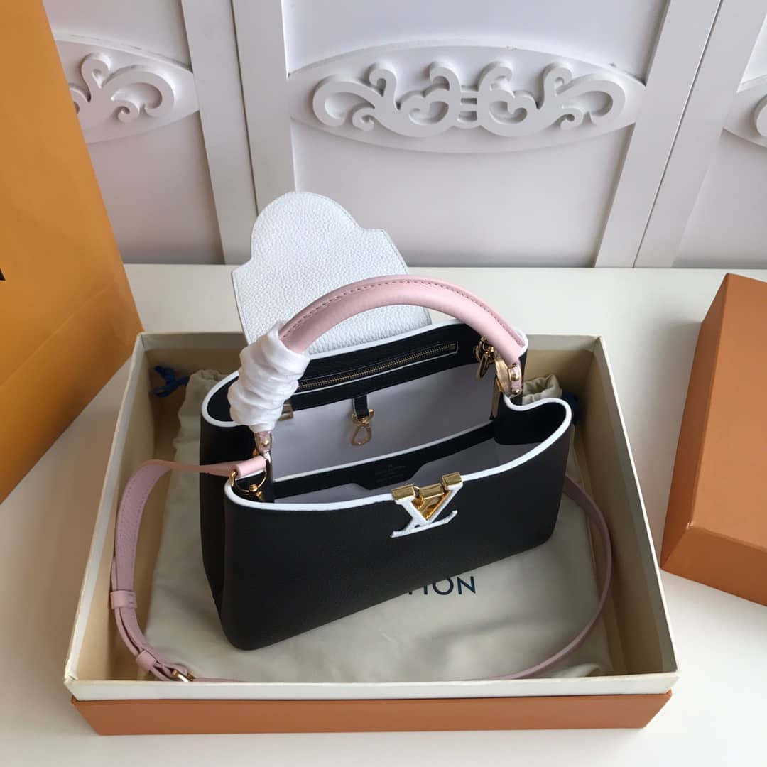 Louis Vuitton Capucines PM Taurillon Bag Replica Black M52988