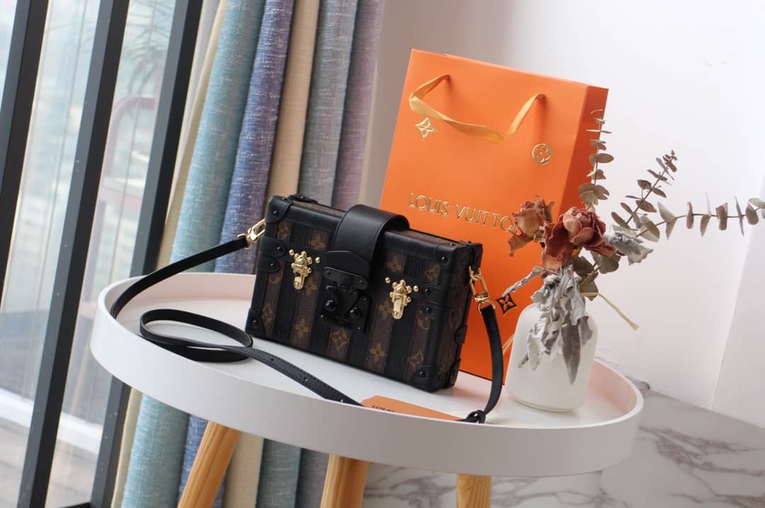 Louis Vuitton Petite Malle Monogram Canvas Replica Bag Brown M40273