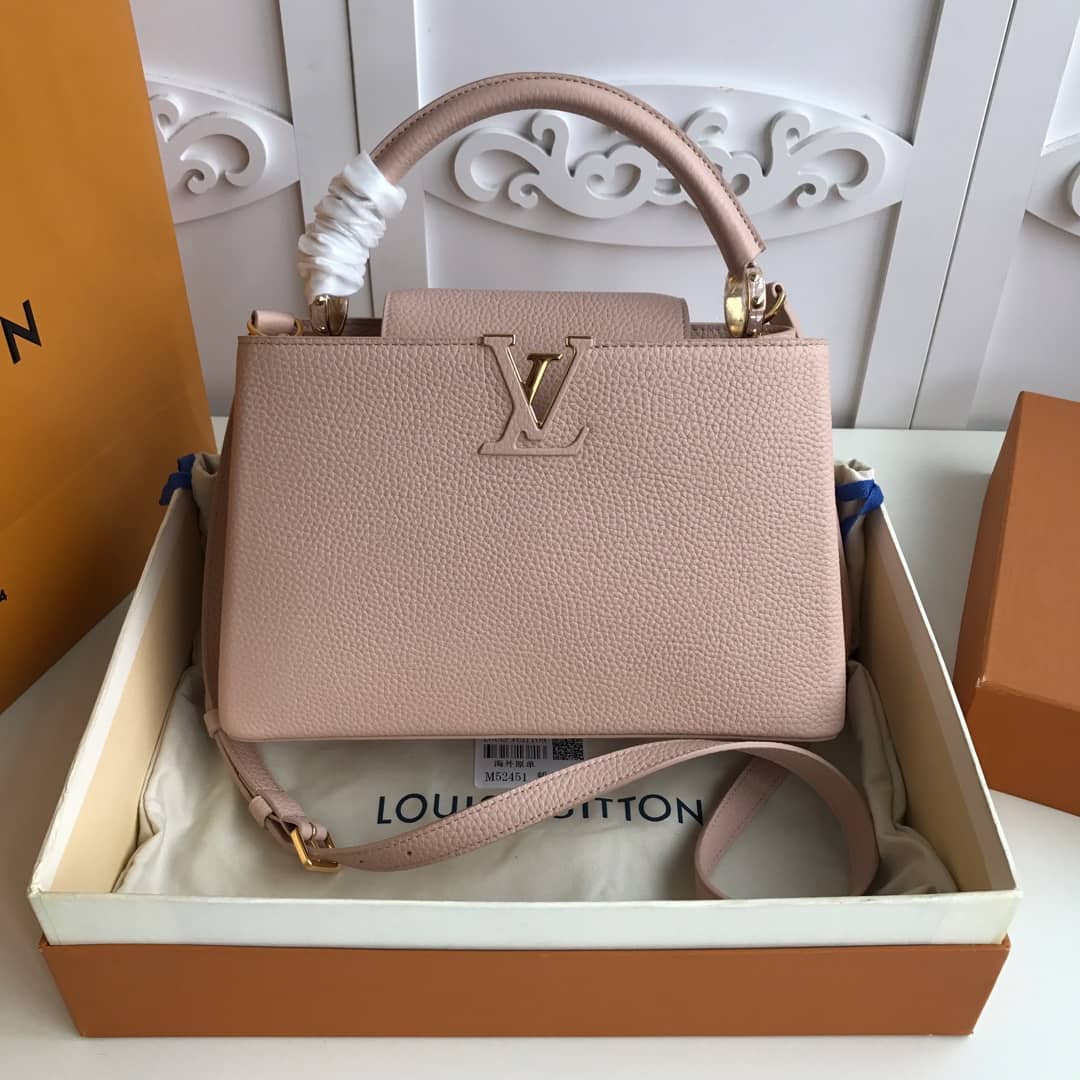 Louis Vuitton Capucines Taurillon Leather BB Bag Replica Pink M52451