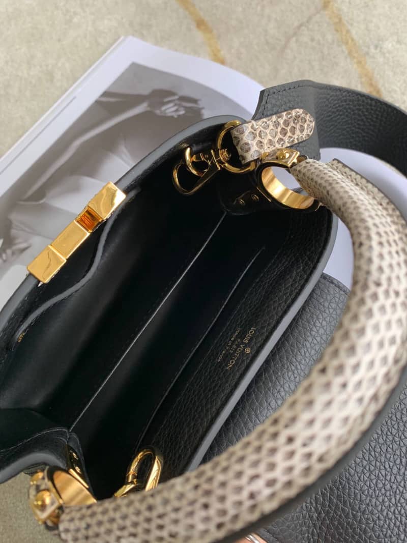 Louis Vuitton Capucines Mini Replica Bag Black M55921