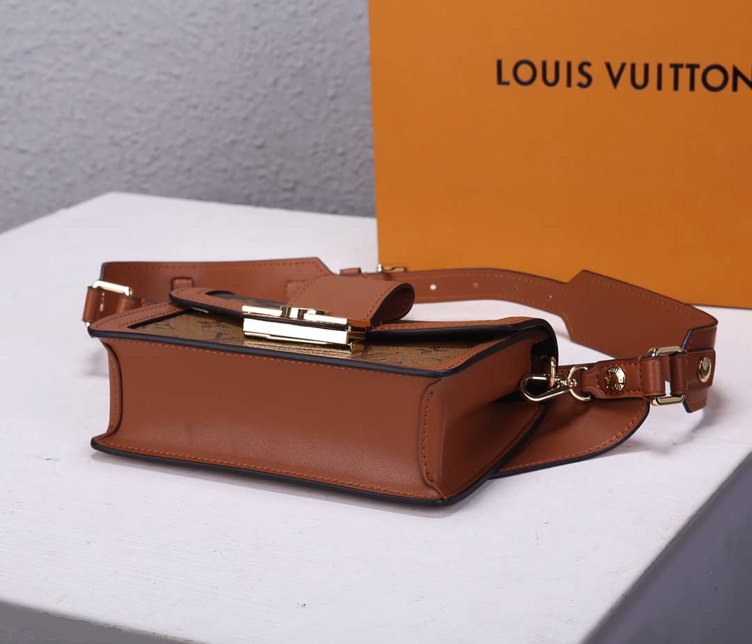 LV Bum Bag Dupe Monogram Reverse Dauphine Brown M44586