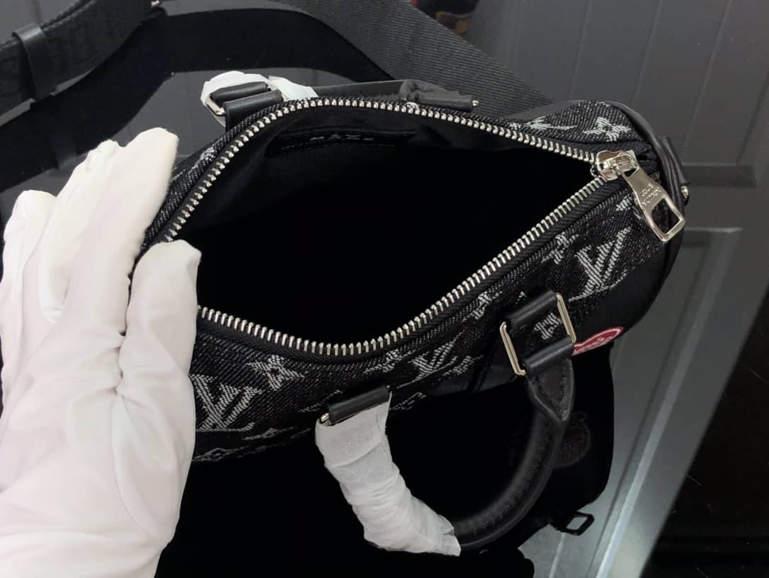 Louis Vuitton x Nigo Keepall XS Leather Monogram Replica Bag Black M81010