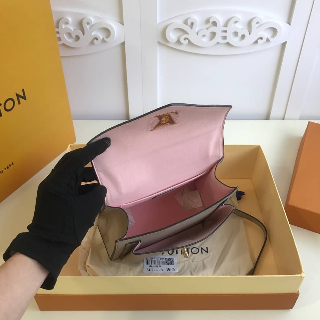 Louis Vuitton MyLockMe BB Calf Chain Replica  Shoulder Bag Apricot M51418