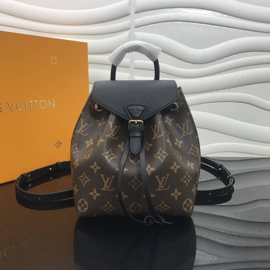 Louis Vuitton Montsouris BB Monogram Replica Backpack Black M45502