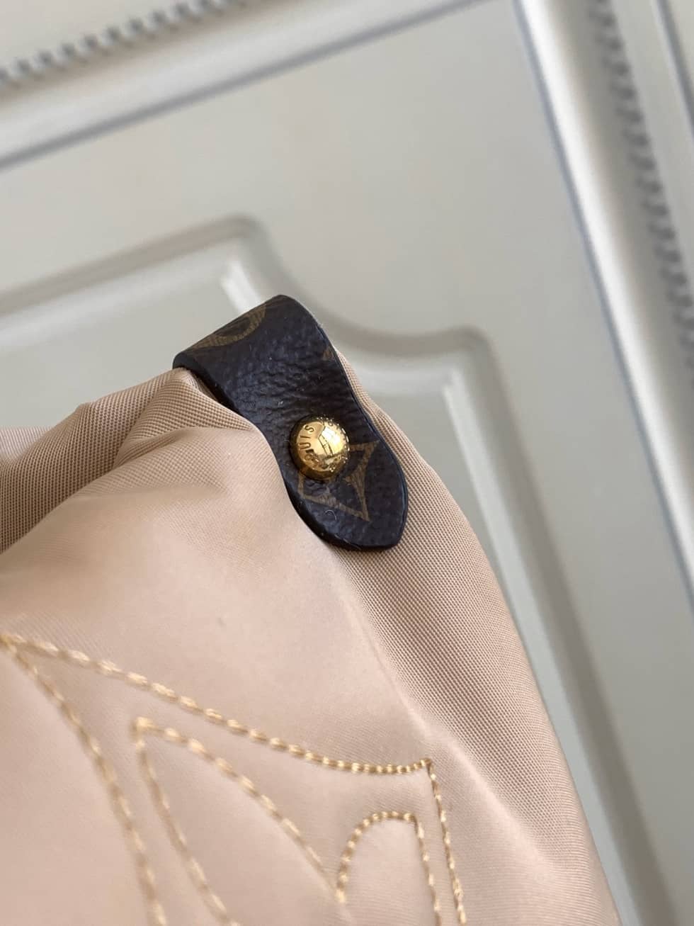 Louis Vuitton Onthego GM Nylon Monogram Pilow Giant Beige M59007 Replica Tote