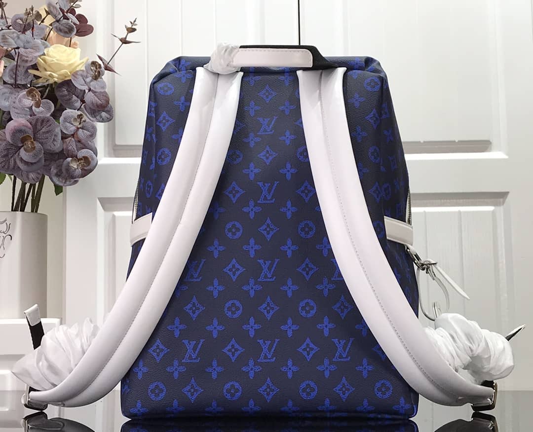 Louis Vuitton Monogram Reverse Canvas Carry It Replica Backpack Blue M46118
