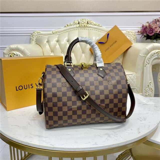 Louis Vuitton Replica Bags Speedy Bandouliere 30 Damier Ebene N41367