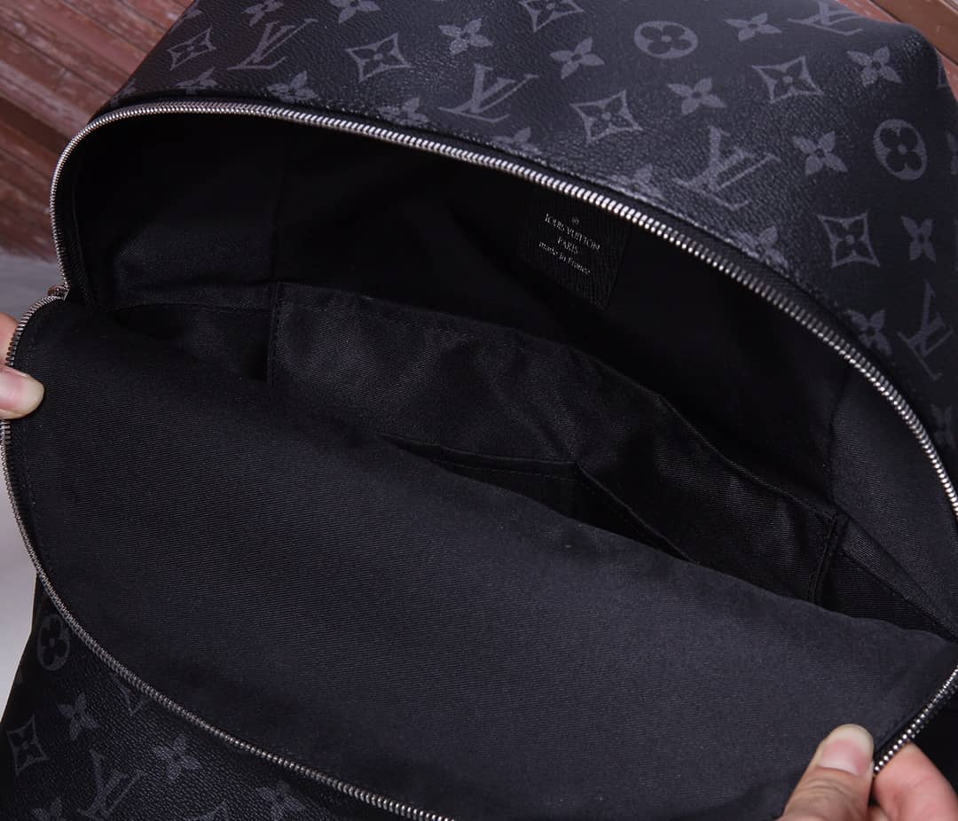 Louis Vuitton Discovery PM Leather Canvas Black M30230 Replica Backpack