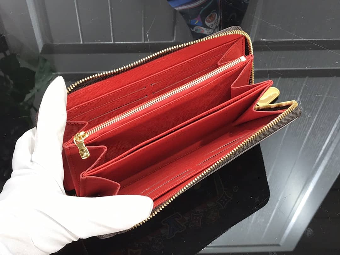 Louis Vuitton Christmas Damier Ebene Canvas Zippy Wallet Replica N60403