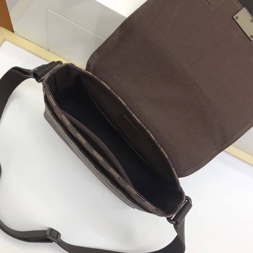 Louis Vuitton Damier Ebene Macassar Replica Shoulder Bag M41213